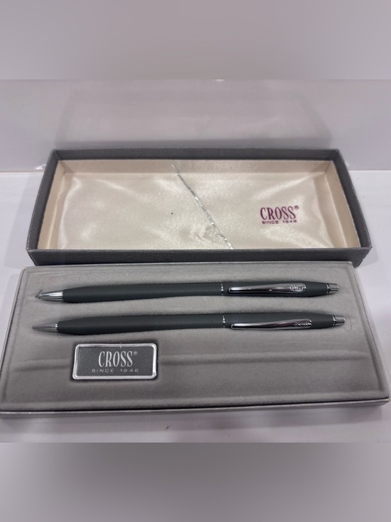 Cross Other - Cross 2101 Gray Ballpoint Pen & Mechanical Pencil Set with Original Box